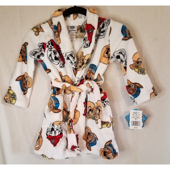 Other - PAW Patrol Toddler Unisex Pajama Robe Plush Velvet Fleece Bathrobe 4T NWT